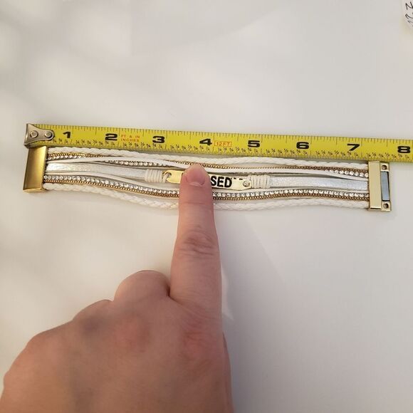 Blessed Gold and White Bracelet - Picture 3 of 3